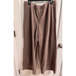 Anybody Large Cozy Knit Pants Wide Leg Elastic Waist 100% Polyester 31” Length